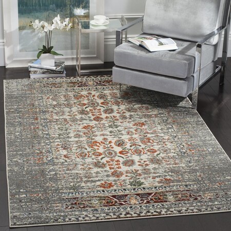 Safavieh Monaco Medium Rectangle Area Rug, Grey and Ivory - 6 ft.-7 in. x 9 ft.-2 in. MNC208T-6